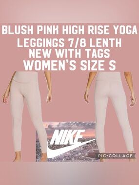Nike High Rise Comfort Waist Yoga Leggings 7/8 Length Women’s Size S